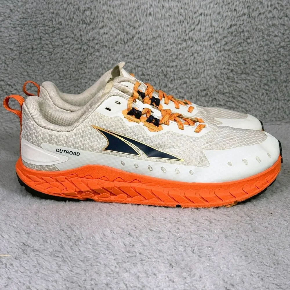 Altra Outroad Mens Size 10 Trail Running Shoes Sneakers White Orange